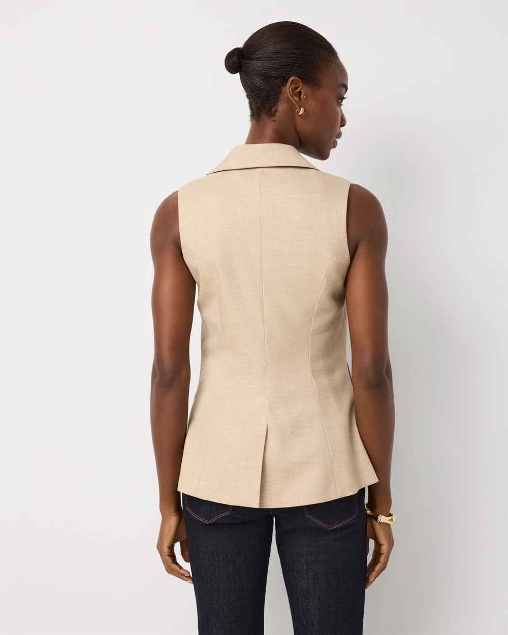 White House Black Market Crosshatch Tailored Vest | Arden Fair
